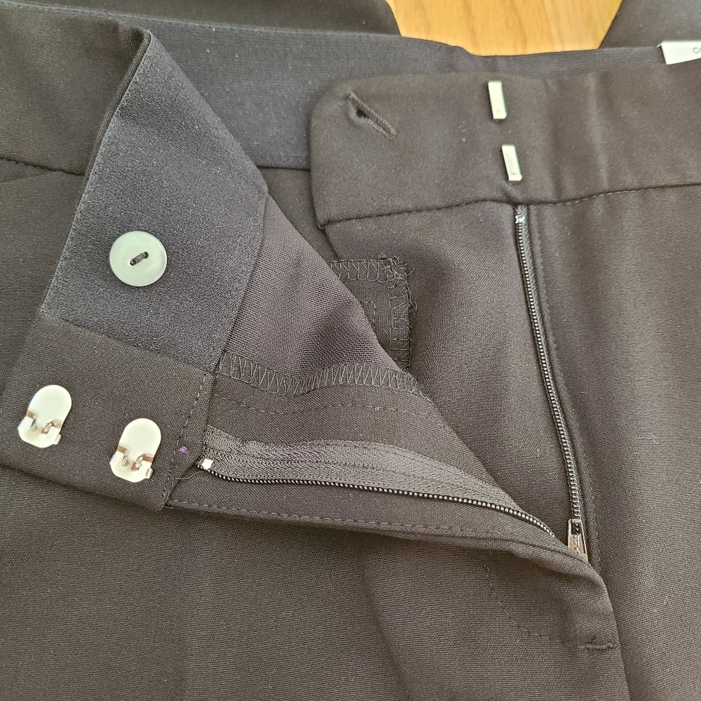 NWT- JM Collection Straight Leg Black Trousers - Picture 3 of 9